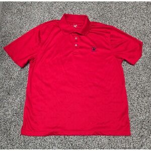 Beverly Hills‎ Polo Club Red Polo Shirt Golf Casual Mens Size L